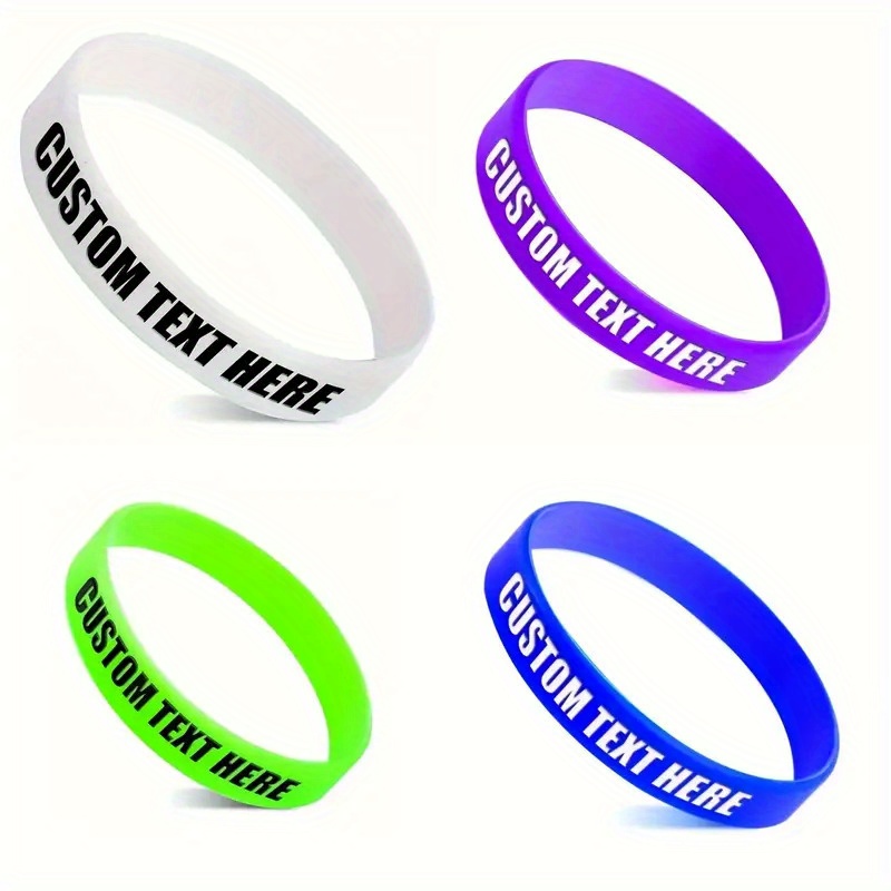 72pc Custom Silicone Bracelets, Personalised Gift Set